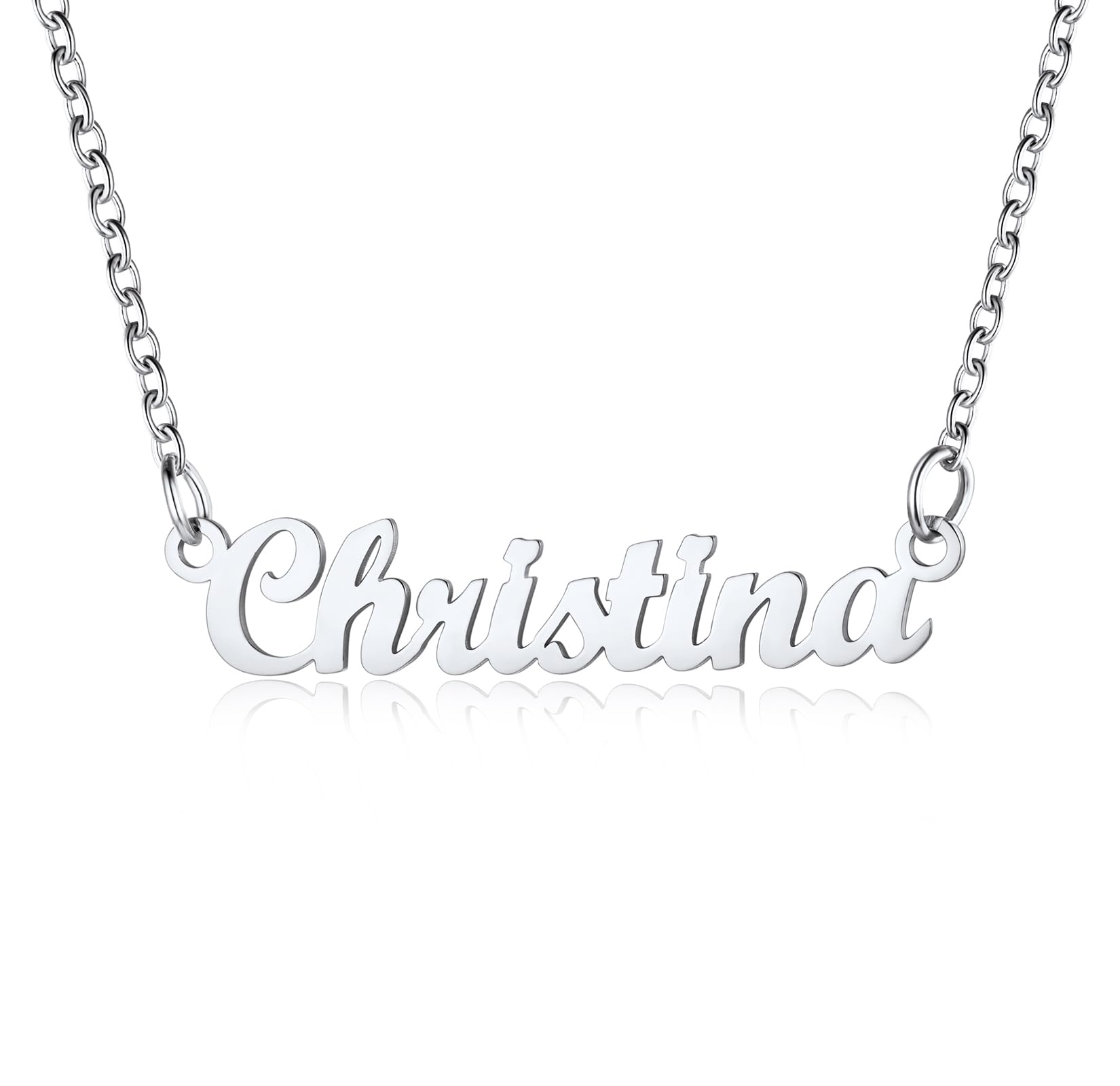 U7 Necklace for Ladies Christina Pendant Name Necklaces Womens Personalised Jewellery — image 1
