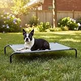 Brand Raised Dog Bed Cooling Elevated Pet Bed Large Grey 130x80x19 cm view 8