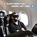 Sleep Mask for Women and Men 100% 3D Cotton Sleeping Eye Mask Contoured Adjustable Strap, Earplugs and Velvet Bag, Block Light, Smooth Mask for Nap, Travel And night Sleeping - Black