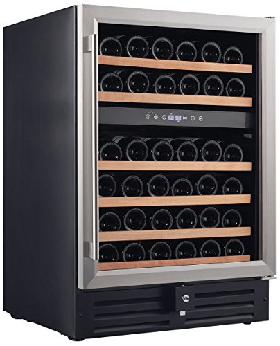 Smith-Hanks-RW145DR-46-Bottle-Dual-Zone-Under-Counter-Wine-Refrigerator-24-Inch-Width-Built-In-or-Free-Standing