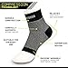 Plantar fasciitis compression sock by Revivewear - For men & woman, ankle brace support, reduces swelling & heel spurs (1 Pair), Black/Grey ,Small / Medium
