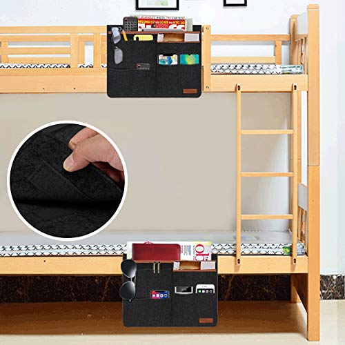 Worker Ant X Non-Slip Sofa Couch Chair Armrest Pocket Organizer Hanging Storage Bedside Caddy Organizer for Tablet,Smart Phone,Book,Glasses,Magazines,Ipad,TV Remote Control Holder (Black)