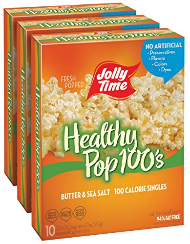 Jolly Time Healthy Pop Microwave Popcorn, Low Fat Gluten Free Non-GMO (Healthy Pop 100's - Butter & Sea Salt, 1.2 Ounce (Pack of 30)) - Thumbnail 7