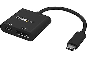 STARTECH USB C to DisplayPort Adapter, with Power Delivery (USB PD), Power Pass Through Charging, 4K 60Hz, USB-C to DisplayPo