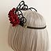 Halloween Headbands for Cosplay Party Costumes Vampire Bat Evil Elastic Hairband Red Rose Girls Crown Hair Accessories (Rose Crown)