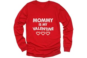 Tstars Mommy is My Valentine Kids Long Sleeve Shirt - Cute Valentines Day Tee for Toddlers and Youth Boys & Girls