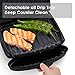 Panini Press Aicok Plate Grill with Fast Cooking Non-Stick Sandwich Maker, 2-Serving Compact Indoor Grill with Drip Tray, Black