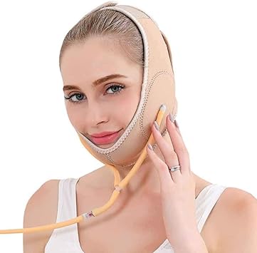 Amazon フェイスラインベルト抗シワ 額 顎下 頬リフトアップ 小顔 美顔 頬のたるみ 引き上げマスク 小顔 矯正 ストラップ