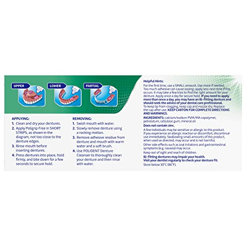 Super Poligrip Denture and Partials Adhesive Cream 2x2.4 oz Pricepulse