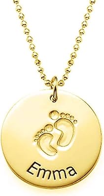 personalised baby footprint necklace