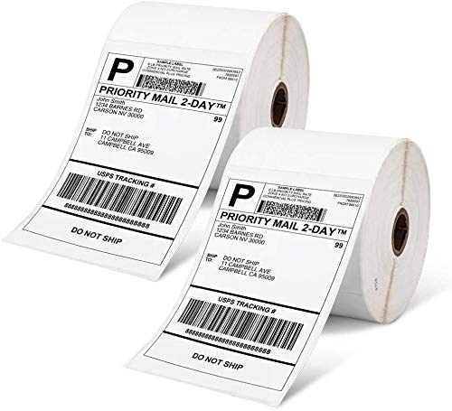 Phomemo 4"x6" Thermal Shipping Labels Roll for Thermal Label Printer - 1000pcs White Shipping Labels, Commercial Grade for Small Business Supplies - Water/Oilproof 4x6 Mailing Labels