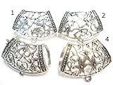 4pcs Scarf Jewelry Alloy Silver Dragonfly Slide Pendant Scarf Accessories