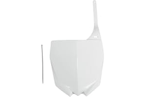 UFO Plastics Front Number Plate White for Yamaha YZ250/450F