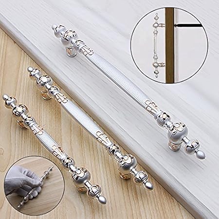 Modern Furniture Door Handles Zinc Alloy Luxury Silver Gold