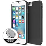 iPhone 6s Case, Maxboost Protective Apple iPhone 6 / 6s Case (4.7 inch)+ Magnetic Car mount [Black/Grey] - Air Vent Car Mount Holder Accessories and integrated Magnetic Metal case Cover