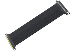 Lesozoh 16x PCIe 3.0 Riser Cable - 300mm, Gold Plated Contacts, 64GB/s, Compatible with Windows & Linux