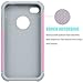 Tekcoo Compatible for iPhone 5S Case/iPhone SE Case/iPhone 5 Case, [Tmajor Series] [Rose/Grey] Shock Absorbing Hybrid Defender Rugged Cover Skin Shell Hard Plastic Outer & Rubber Silicone Inner