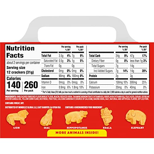 BARNUM’S ORIGINAL ANIMAL CRACKERS, KIDS SNACKS, 2.13 OZ BOX