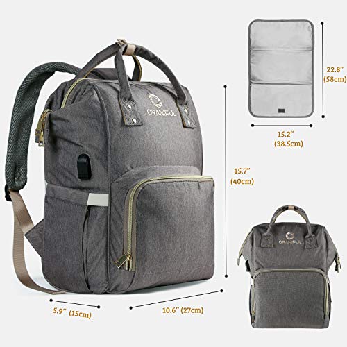 oraniful diaper bag