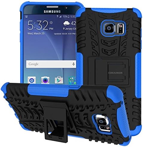 Galaxy Note 5 Case COKAUNION Cool Series Dual Layer Hybrid Shockproof Full Body Protective Case with Stand for Samsung Galaxy Note 5 (Blue)