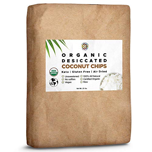 Earth Circle Organics Bulk Organic Desiccated Coconut Chip - Delicious Shredded Unsweetened Coconut, No food coloring, Organic, Kosher - 25lbs - Thumbnail 2