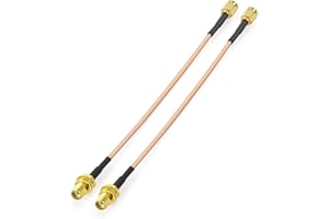Superbat SMA Male to SMA Female Bulkhead RG316D Cable 15cm 6inch 50 Ohm (2-Pack) for 4G LTE Router/Cellular Gateway/SDR USB D