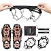 SPGOOD Ice Cleats Crampons 1 Pair for Boots Shoes Women Men Kids 19 Stainless Spikes Traction Cleats Fishing Hiking Walking Mountaineering Climbing