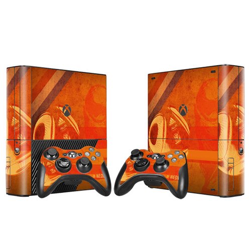Generic T45* Console+Controllers Full Body Decal Skin Sticker Set for Microsoft Xbox 360E