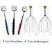 Telescopic Back Scratchers & Hand Held Scalp Head Massagers Kit by Divine Light(3 Pieces of Back Scratchers & 2 Pieces of Head Massagers)
