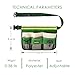 FASITE YL003F 7-POCKET Gardening Tools Belt Bags Garden Waist Bag Hanging Pouch, Green