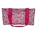 BVGIFTS Medium Utility Tote Organizing Laundry Beach Bag Pink Paisley