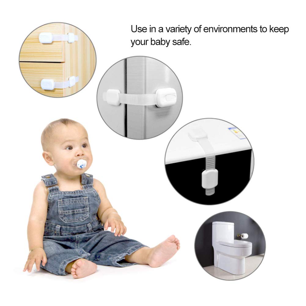 Dreambaby Kindersicherung Klebeset - Schrank & Schubladensicherung Ohne Bohren