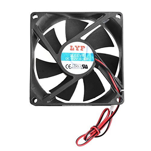 SCASTOE 80x80x25mm 12V 2-Pin PC Computer CPU System Heatsink Brushless Cooling Fan 8025