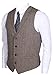 Ruth&Boaz 2Pockets 4Buttons Wool Herringbone Tweed Tailored Collar Suit Vest (M, Herringbone brown)