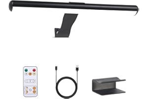 HOFUY Led Picture Light Rechargeable Painting Light with Remote, 16” Full Metal Art Light Display Lamp with Brightness Dimmable Timer Off for Pictures Painting Darboard Gallery Frame