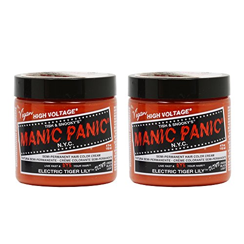 Manic Panic Semi-Permanent Hair Color Cream - Electric Tiger Lily 4oz "Pack of 2"