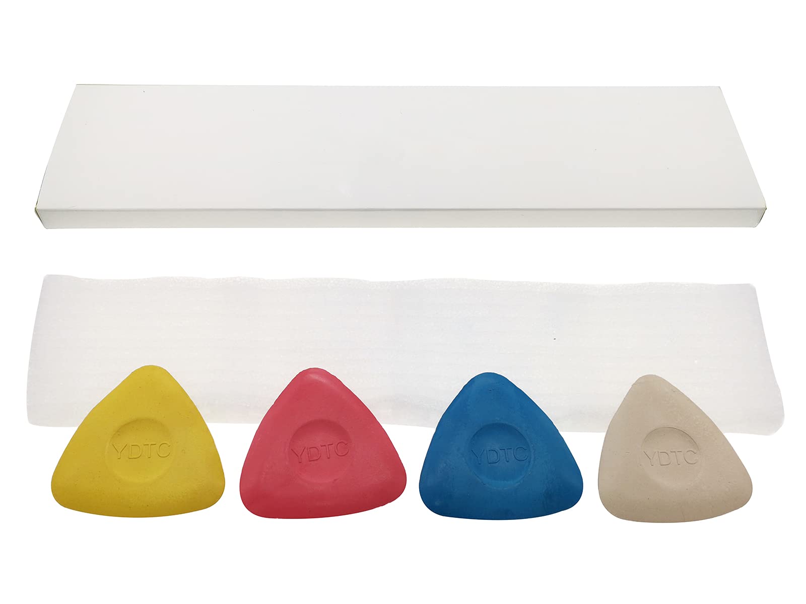 JUHONNZ Tailors Chalk, 4 Pcs Dressmakers Chalk Coloured Sewing Chalk Tailor's Chalk Triangle Fabric Marking Chalk for Sewing Marking