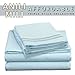Anili Mili's Triple Stitch Embroidery Affordable 4 PC Bed Sheet Set - Queen Size, Light Blue
