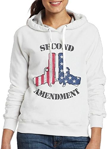 Second Amendment Casual Women Hoodies Long Sleeve Drawstring Sweatshirt L