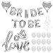 Bride to BE Balloon, 28Pcs, Latex Baloons for Bridal Shower Bachelorette Party Decor Kit(Silver)