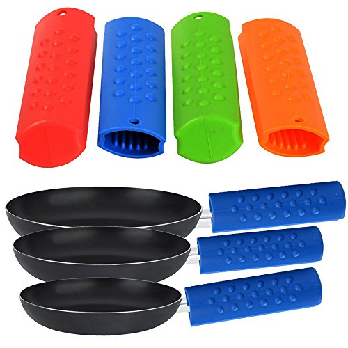 Silicone Pot Handle Sleeve for metal and composite handles Set of 4