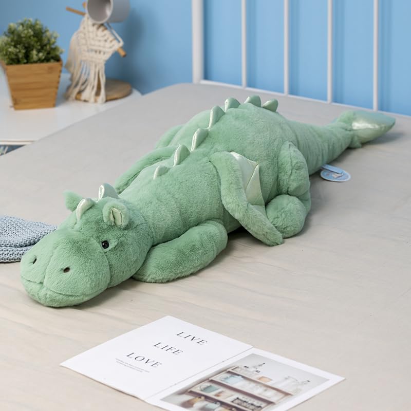 Photo 1 of Ololele Weighted Dragon Stuffed Animal 35.4" 5Lbs, Medium Green Weighted Plush Dragon Toy for Kids and Adults(2025 Weighted Version)