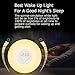 Wake Up Light, SunbaYouth Sunrise Alarm Clock Radio with 7 Color Night Light, 6 Nature Sounds, and FM Radio for Bedside Lamp
