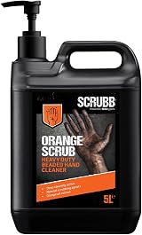 SCRUBB Orange Heavy Duty Beaded Hand Cleaner 5L Pump Top