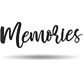 Vivegate Memories Wall Decor - 17"x5" Metal Art Piece, Family Wall Sign, Perfect For Travel & Home Decor