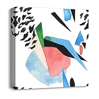 Canvas Wall Art Abstract Color Canvas Prints Home Artwork Decoration for Living Room,Bedroom - 12x12 inches