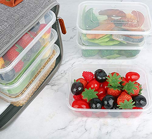 [60pk,25oz] Food Storage Containers with Lids-Food Containers Meal Prep Plastic Containers with Lids Food Prep Containers Deli Containers with Lids Freezer Containers with lids Disposable Containers - Thumbnail 4