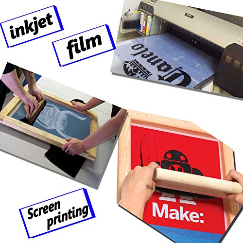 8.5"x11",100 sheets,Waterproof Inkjet Silk Screen Printing Transparency Film