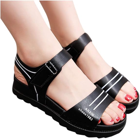 Sandales Femme Plateforme Scratch Fond Souple Chaussure Femmes Sandale Talon été Bout Ouvert