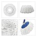 3 Pack 360° Spin Magic Mop Replacement Head, Round Shape Standard Size Microfiber Mop Head Refills for Hurrica Mopnado EGOFLEX Hapinnex Casabella and Other Brands